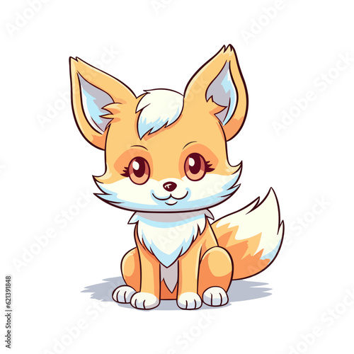 Cute Fox Vector Cartoon Character: Perfect for Children's Products and Nature-themed Designs