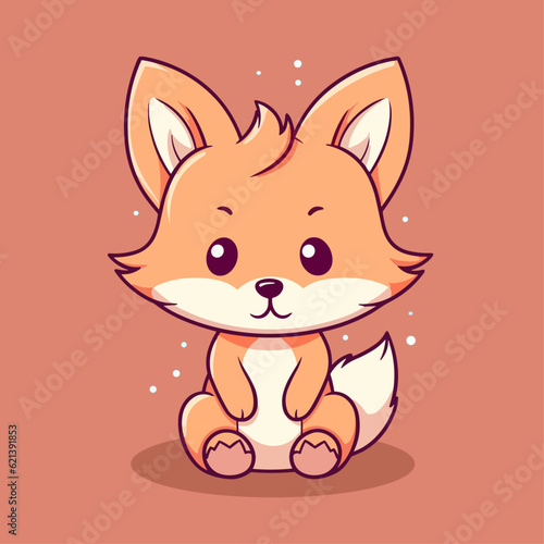 Cute Fox Vector Cartoon Character: Perfect for Children's Products and Nature-themed Designs