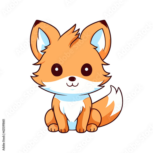 Cute Fox Vector Cartoon Character: Perfect for Children's Products and Nature-themed Designs