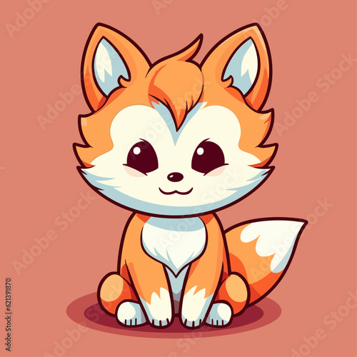 Cute Fox Vector Cartoon Character: Perfect for Children's Products and Nature-themed Designs