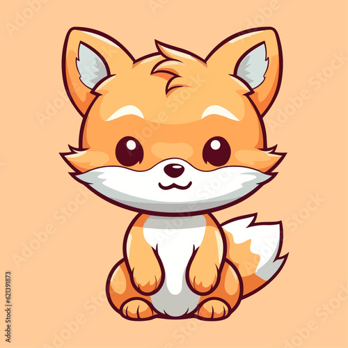 Cute Fox Vector Cartoon Character: Perfect for Children's Products and Nature-themed Designs