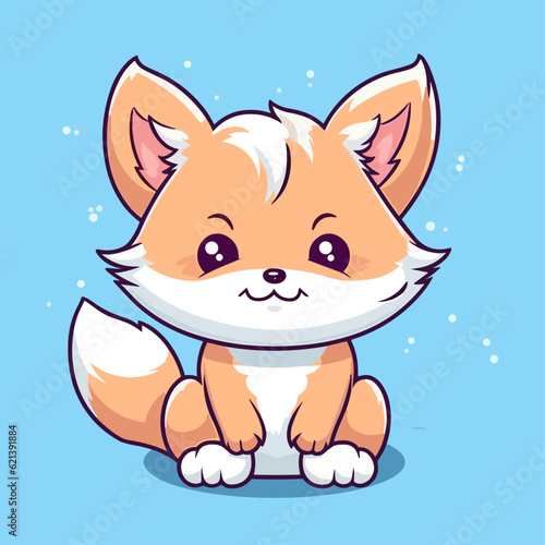 Cute Fox Vector Cartoon Character: Perfect for Children's Products and Nature-themed Designs