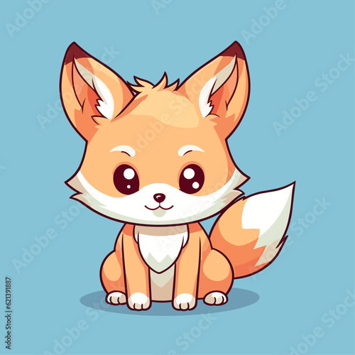 Cute Fox Vector Cartoon Character: Perfect for Children's Products and Nature-themed Designs