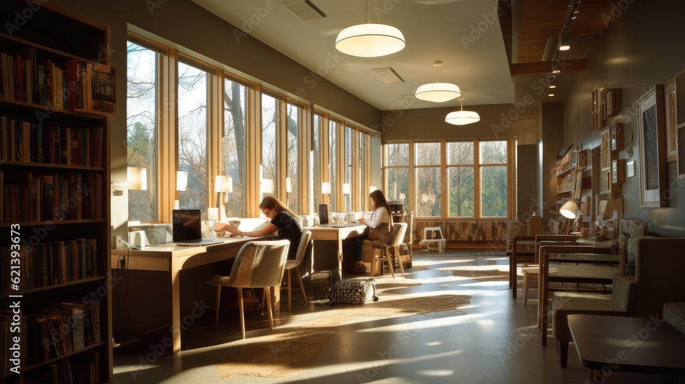 Study environments: Pictures capture serene and focused study spaces, such as libraries or quiet corners, promoting a conducive atmosphere for concentration and learning