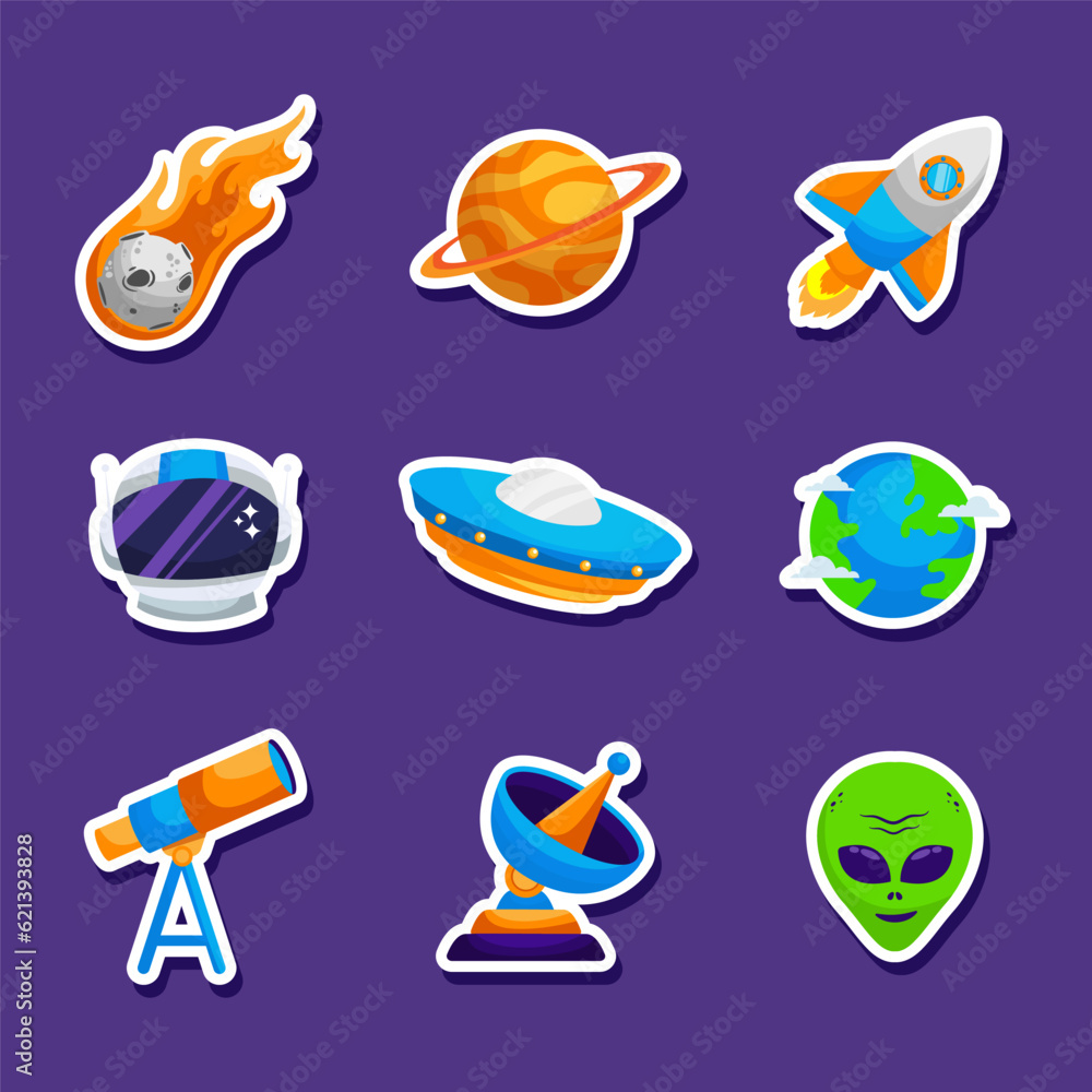 Space sticker collection