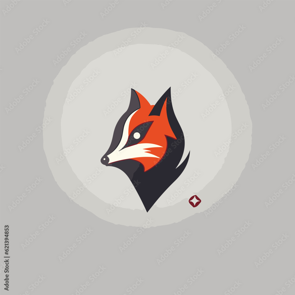 Obraz premium Fox vector logo icon