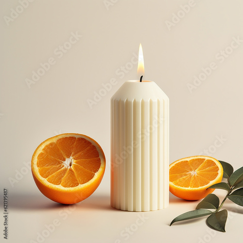 white_candle_bottle_with_flame_small_cylindrical_shape © jaseem