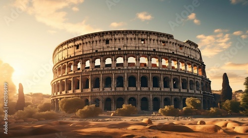 Captivating scene featuring the timeless beauty of the Italian Colosseum