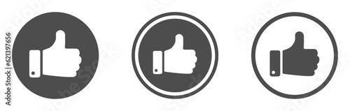  Thumbs up like, love, approve vector icons