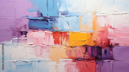 Abstract Oil Painting Wallpaper With Summer Colors and Thick Paint Strokes © Dan Wroblewski