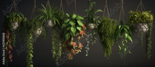 12 Realistic Hanging Plants on a Chain - Perfect for Home Decor  Generative AI