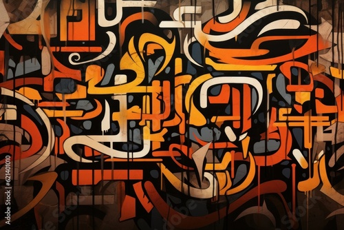 Modern Brown   Black Arabic Calligraphy Wallpaper - Perfect for Your Home Decor  Generative AI