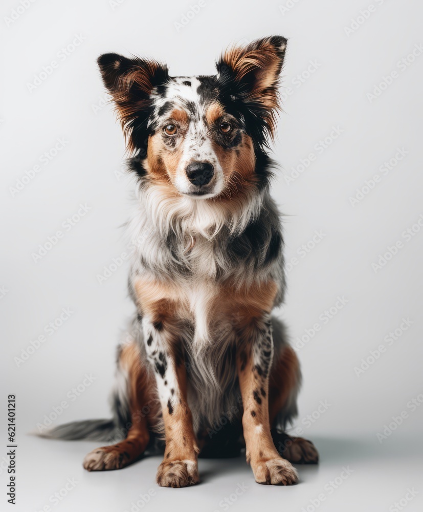 Adorable Brown and Black Fur Dog Sitting Cutely - Perfect for Your Home! Generative AI