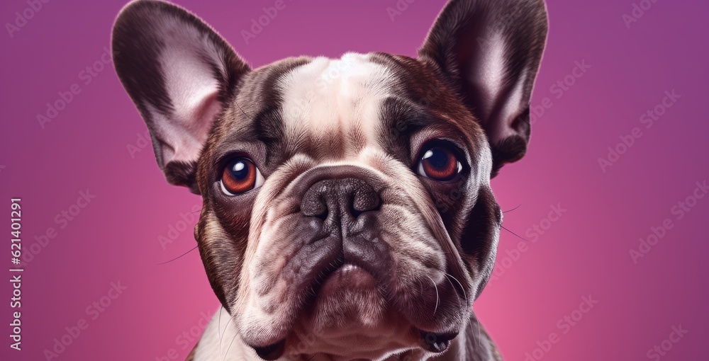 Adorable Dog in Pink: Delightful Isolated Photo for Your Home or Business Decor Generative AI