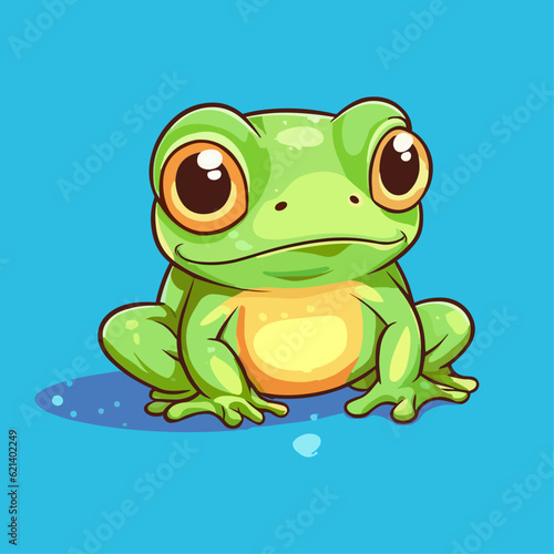 Cute Frog Cartoon Vector Illustration for Children's Products, Sublimation Printing and More