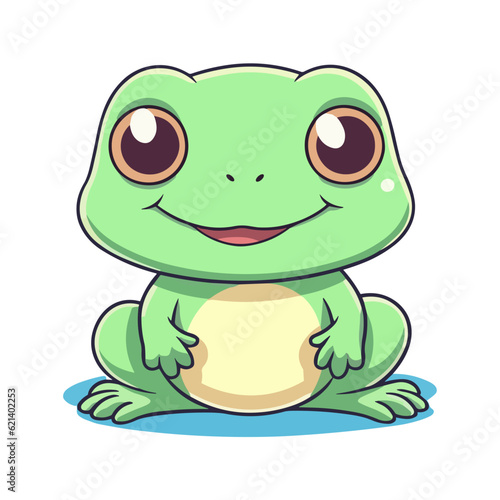 Cute Frog Cartoon Vector Illustration for Children's Products, Sublimation Printing and More