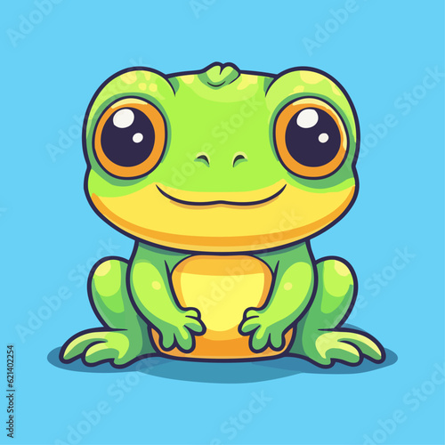 Cute Frog Cartoon Vector Illustration for Children's Products, Sublimation Printing and More