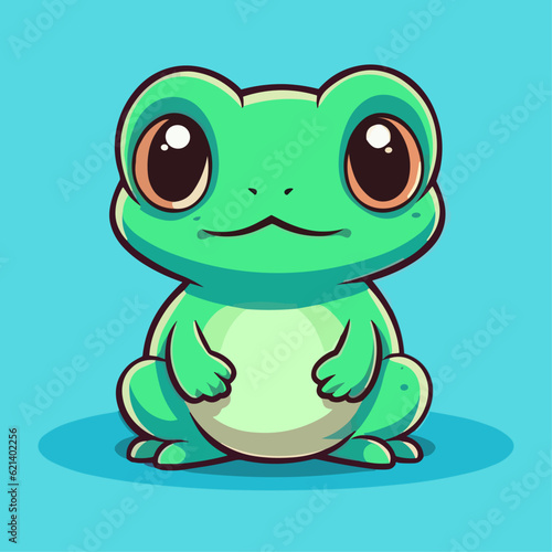 Cute Frog Cartoon Vector Illustration for Children's Products, Sublimation Printing and More