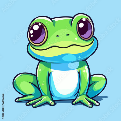 Cute Frog Cartoon Vector Illustration for Children's Products, Sublimation Printing and More