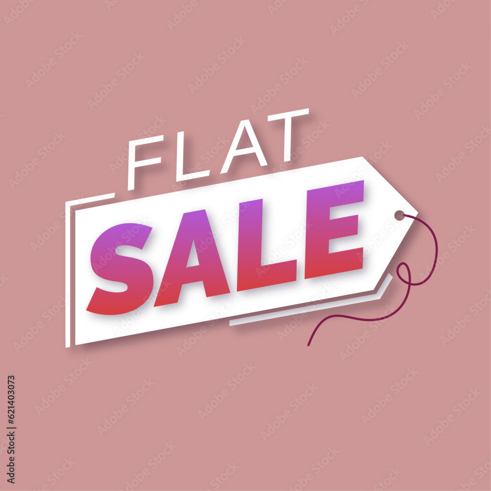 Fototapeta premium Vector ribbon style sale banner with offer details