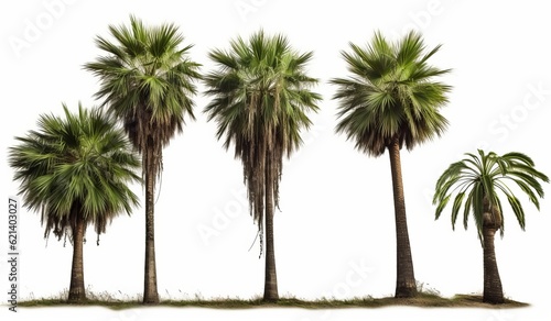 Stunning Black Palm Trees with Vibrant Green Leaves - Perfect for Home Decor Generative AI