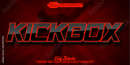 Red and Black Kickbox Editable Text Effect Template
