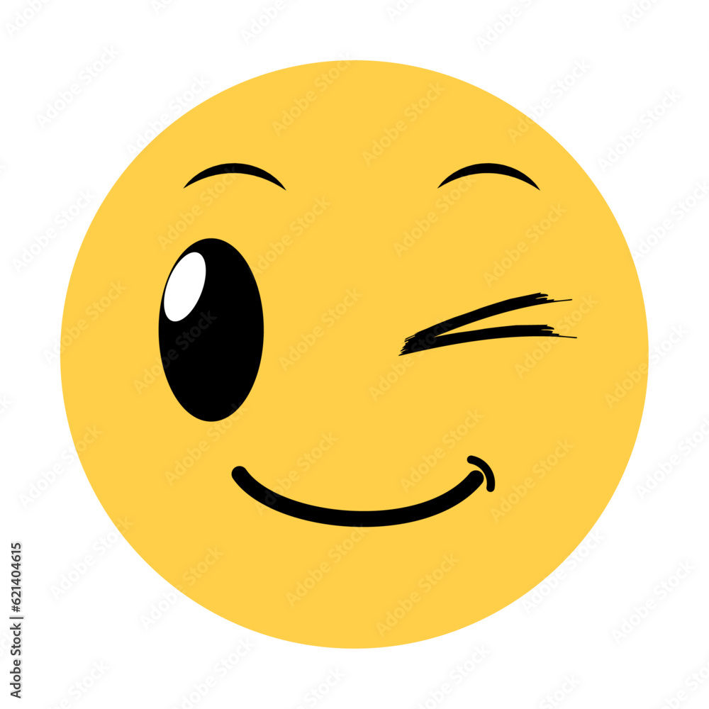 Fototapeta premium Vector flat emoticon reaction