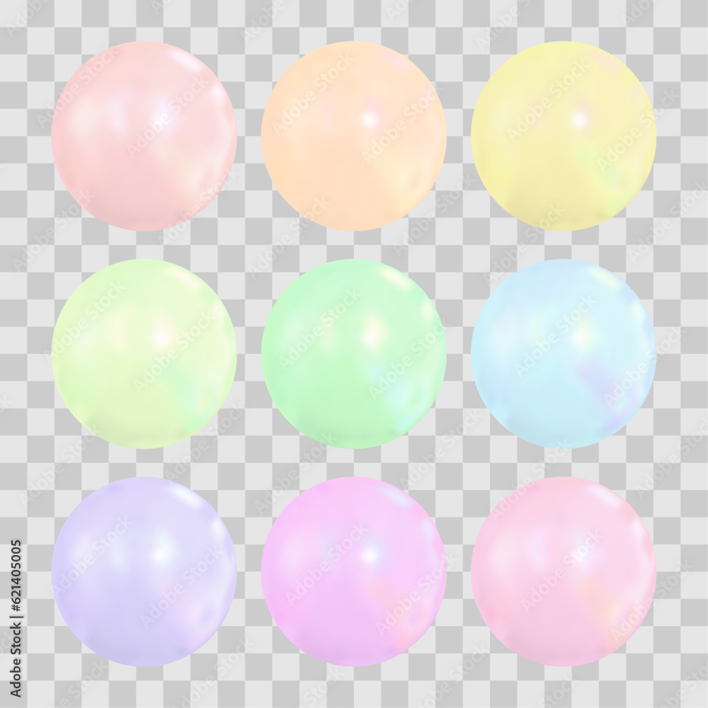 Abstract spheres collection. vector realistic spheres.