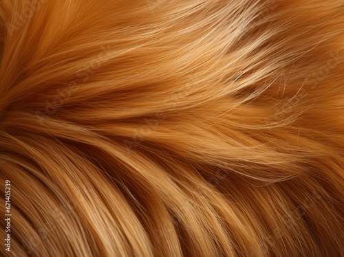 Adorable Red Tabby Dog Tail Close-Up in Soft Golden Light Generative AI