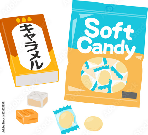 キャラメルとソフトキャンディ