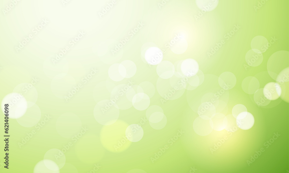 Vector blur circle bokeh green leaf background blurry yellow leaves rays light flare nature backdrop Vector blur circle bokeh green leaf background blurry yellow leaves rays light flare nature backdrop