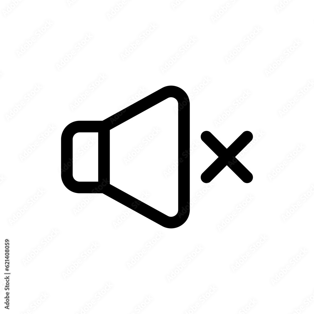 Simple Mute icon. The icon can be used for websites, print templates, presentation templates, illustrations, etc Simple Mute icon. The icon can be used for websites, print templates, presentation templates, illustrations, etc