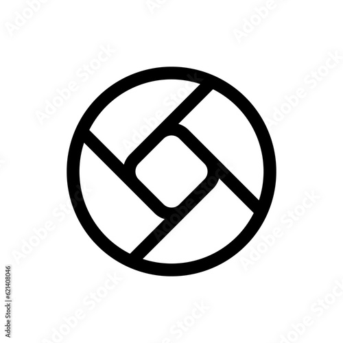Simple Diaphragm icon. The icon can be used for websites, print templates, presentation templates, illustrations, etc