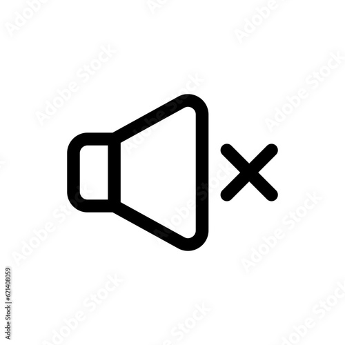 Simple Mute icon. The icon can be used for websites, print templates, presentation templates, illustrations, etc