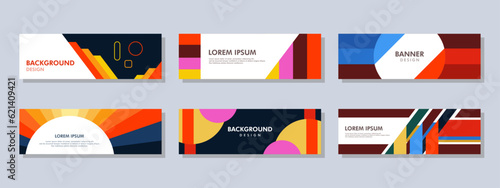 Abstract banner design. Vector shaped background. Modern Graphic Template Banner pattern for social media and web sites.