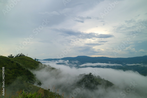 mountains sky white clouds background