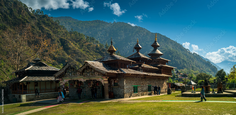  Mahasu Devta Temple in mountain village, Hanol, Uttarakhand, India.