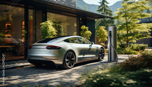 the innovative and sustainable technology of home charging for electric vehicles © JKLoma