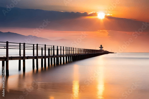 sunset on the pier