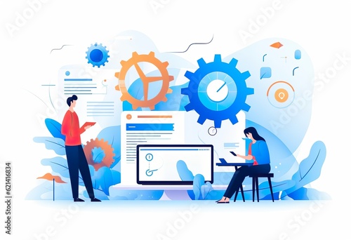 Project management tools abstract concept vector