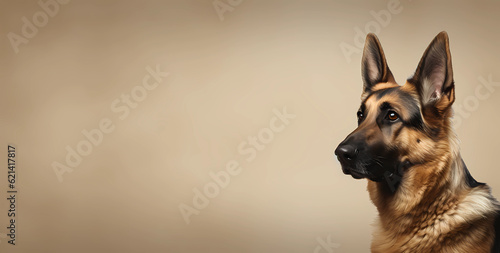 German Shepherd background.