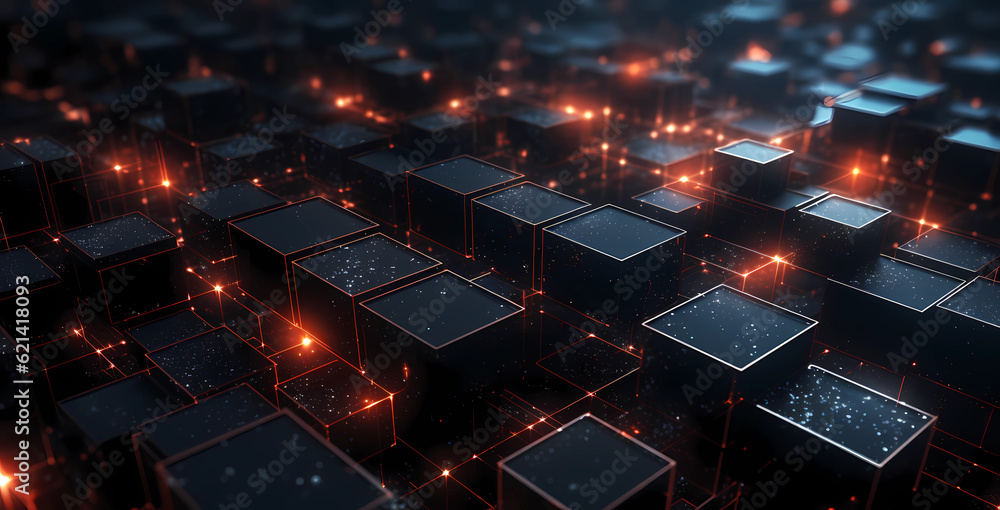 Obraz premium Technology, industry, future background.