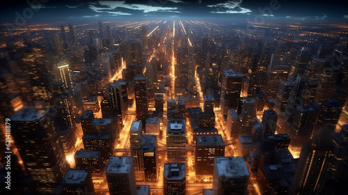 The city lights up at night Generative AI