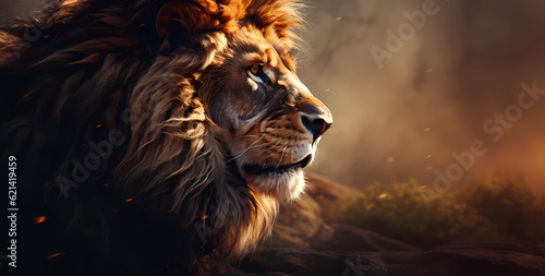 Lion predator background.