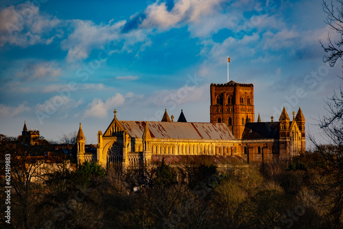 Twilight's Embrace: St. Albans Cathedral Illuminated in Ethereal Beauty