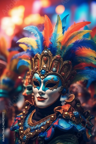 Brazilian carnival masks Generative AI