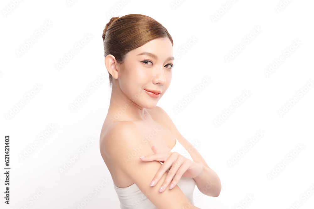 Beautiful young asian woman with clean fresh skin on white background, Face care, Facial treatment, Cosmetology, beauty and spa, Asian women portrait. Beautiful young asian woman with clean fresh skin on white background, Face care, Facial treatment, Cosmetology, beauty and spa, Asian women portrait.