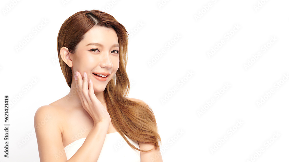 Beautiful young asian woman with clean fresh skin on white background, Face care, Facial treatment, Cosmetology, beauty and spa, Asian women portrait. Beautiful young asian woman with clean fresh skin on white background, Face care, Facial treatment, Cosmetology, beauty and spa, Asian women portrait.
