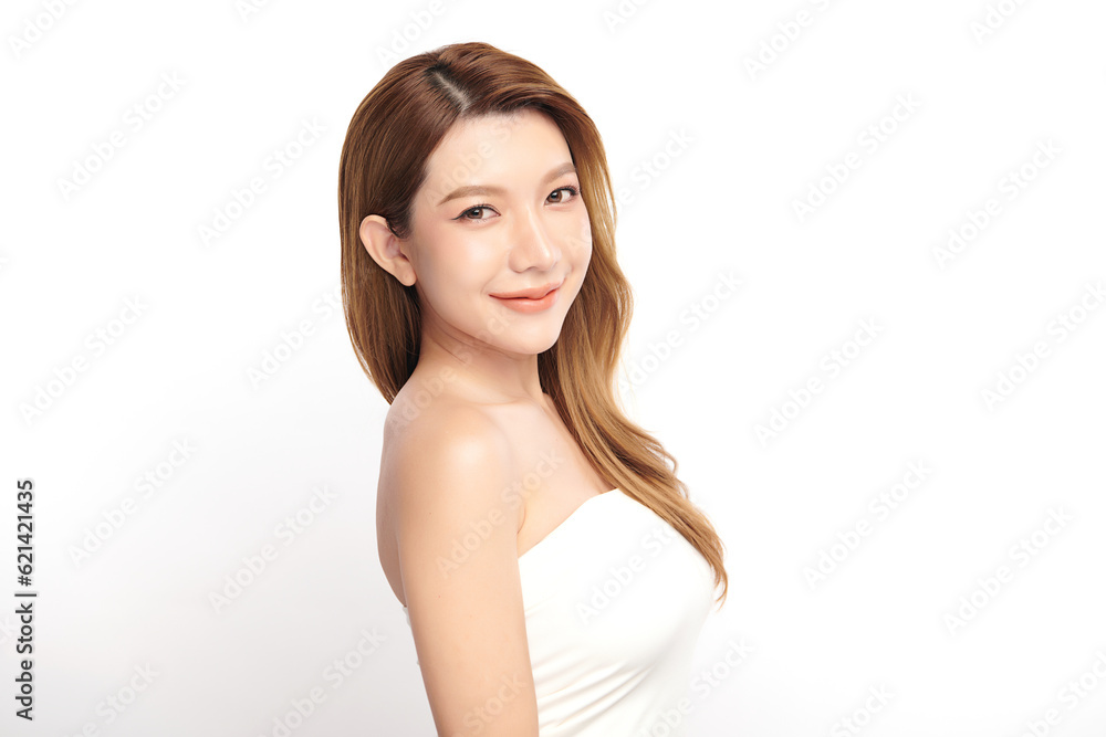 Beautiful young asian woman with clean fresh skin on white background, Face care, Facial treatment, Cosmetology, beauty and spa, Asian women portrait. Beautiful young asian woman with clean fresh skin on white background, Face care, Facial treatment, Cosmetology, beauty and spa, Asian women portrait.