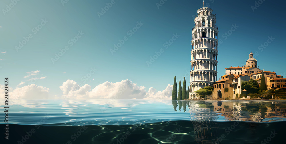 Obraz premium Leaning Tower of Pisa background.